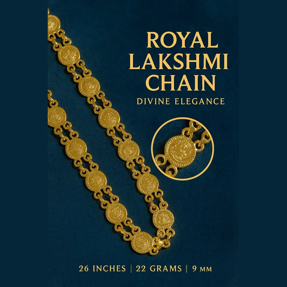 Product image of Products Royal Lakshmi Coin Gold Plated Chain 26 Inch 22 Gram 9Mm – image 4