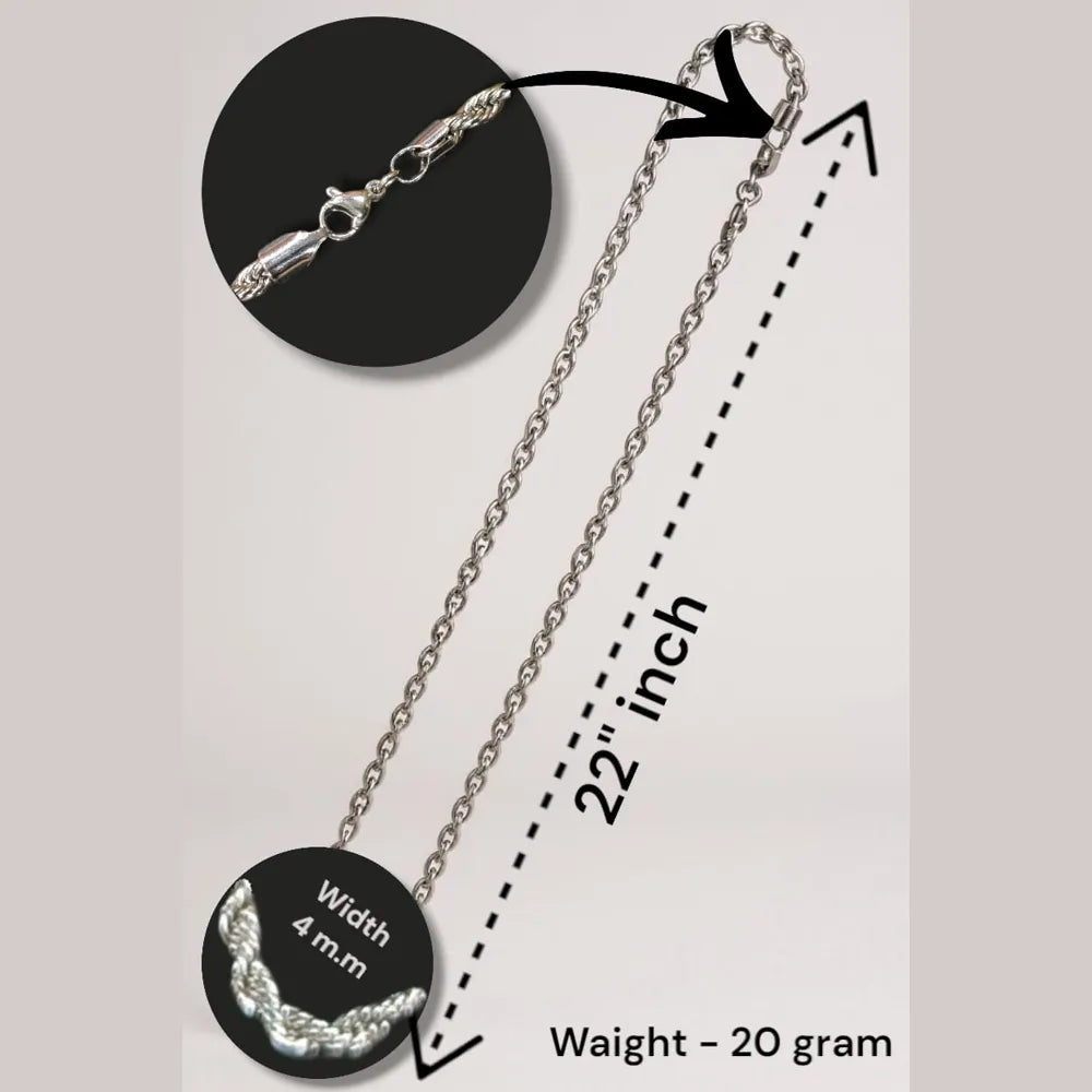 Stylish Unisex Silver-Plated Chain – Timeless Elegance for Every Occasion