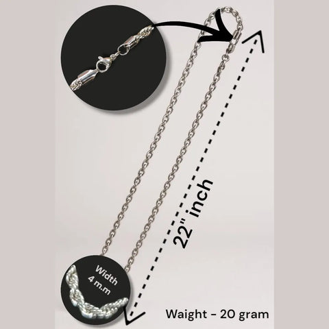 Stylish Unisex Silver-Plated Chain – Timeless Elegance for Every Occasion