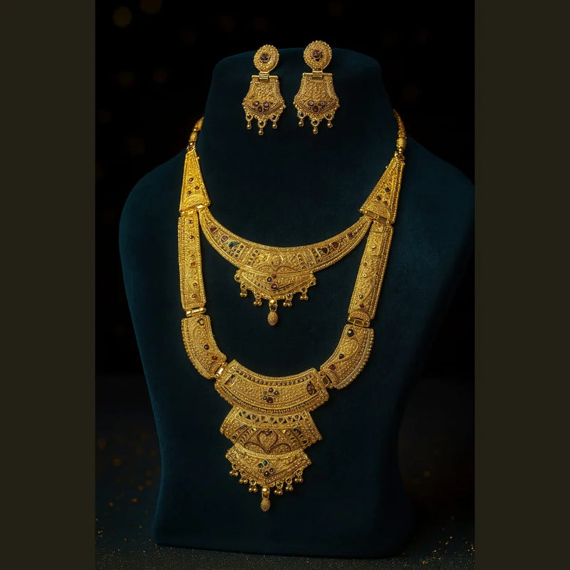 Exquisite 22K Gold-Plated Long Necklace – A Statement of Elegance