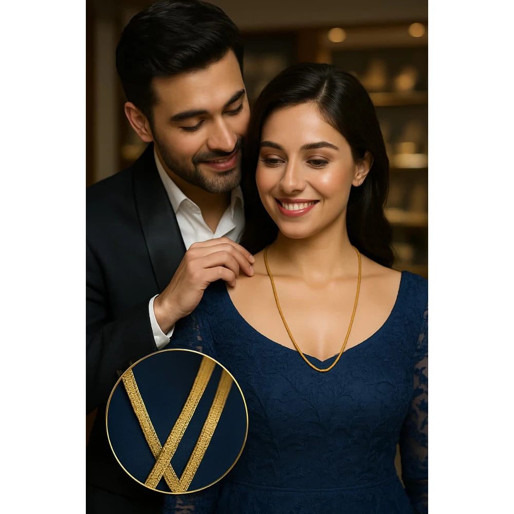 Gold-Plated Chain for Men & Women – Daily Wear 28 inch