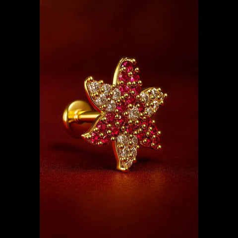Luxury Designer Nosepin – Elegant AD Stone Detailing