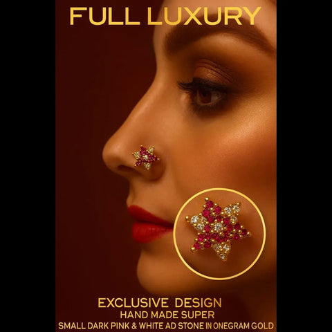 Luxury Designer Nosepin – Elegant AD Stone Detailing