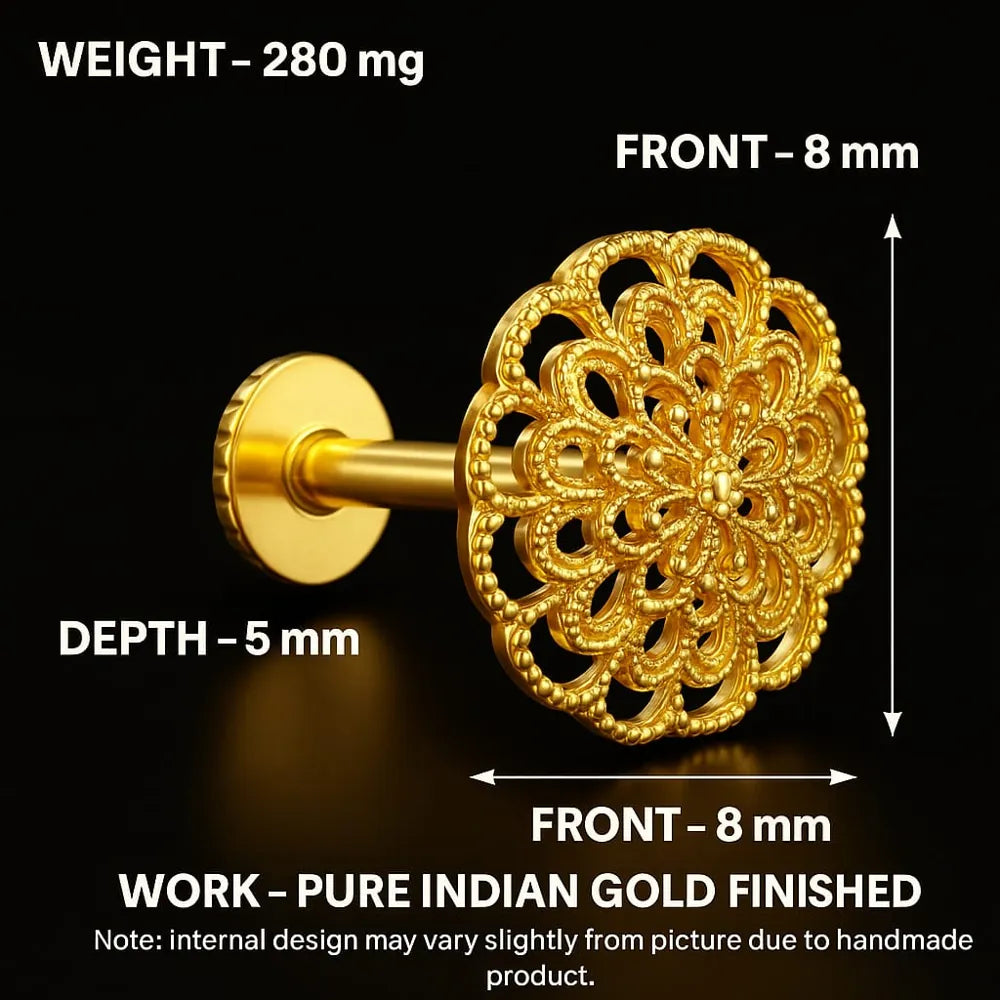 Elegant Designer Nosepin with AD Stones Unique Design