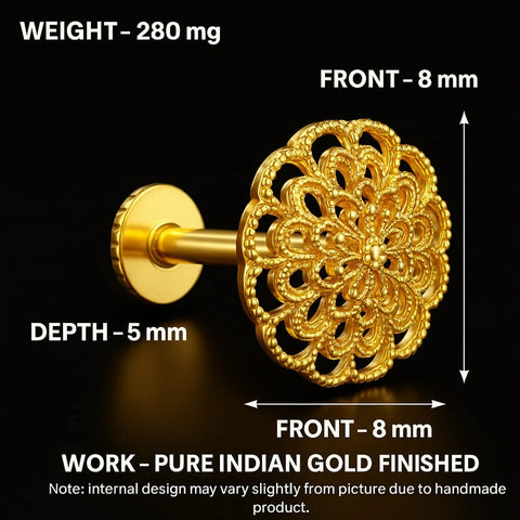 Elegant Designer Nosepin with AD Stones Unique Design