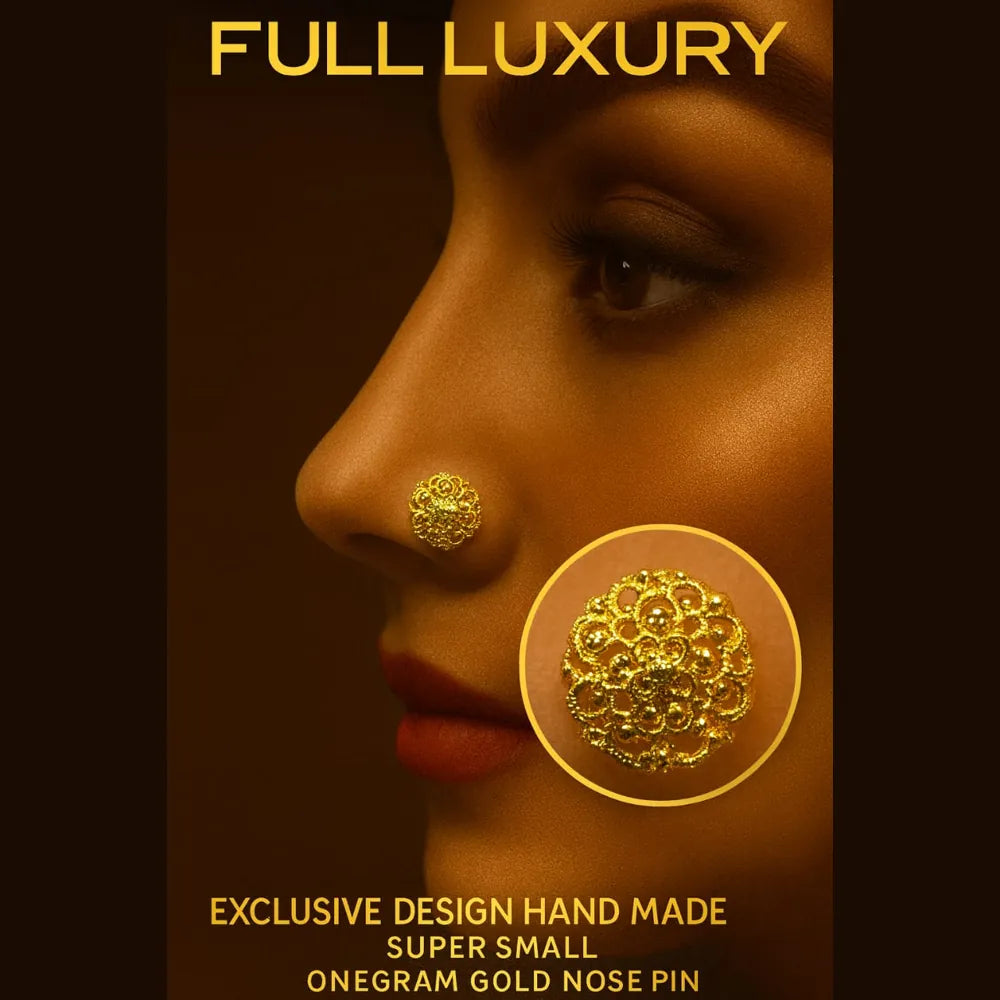 Elegant Designer Nosepin with AD Stones Unique Design