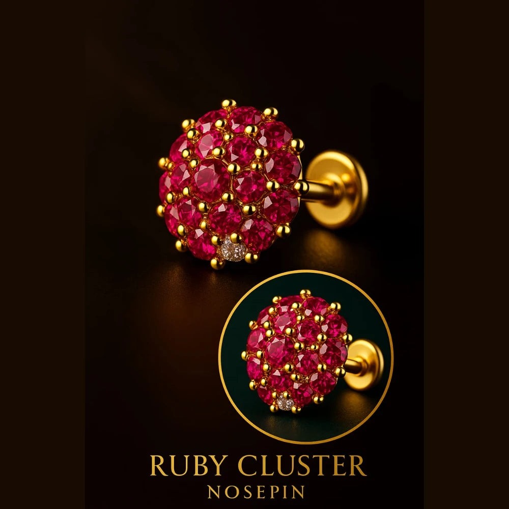 Elegant Designer Nosepin with AD Stones Unique Design