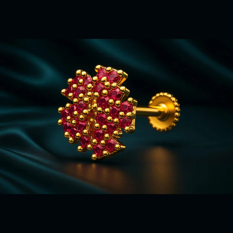 Elegant Designer Nosepin with AD Stones Unique Design