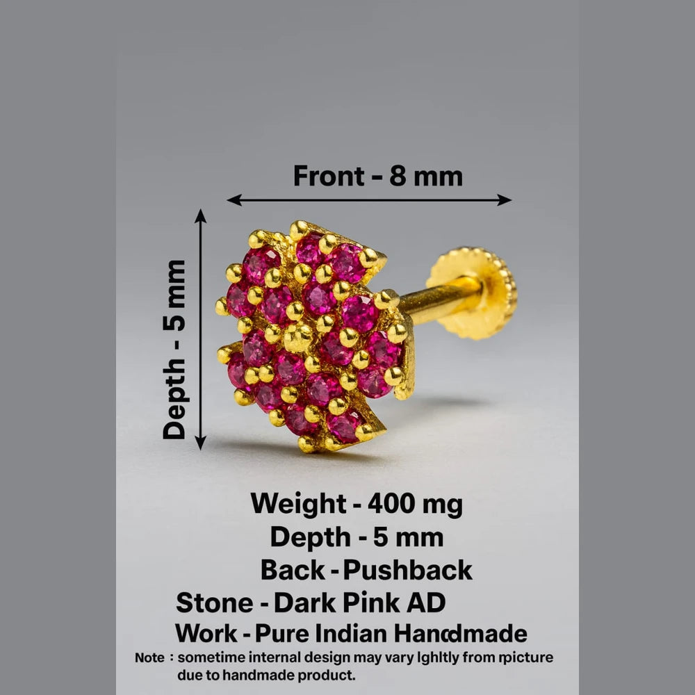 Elegant Designer Nosepin with AD Stones Unique Design