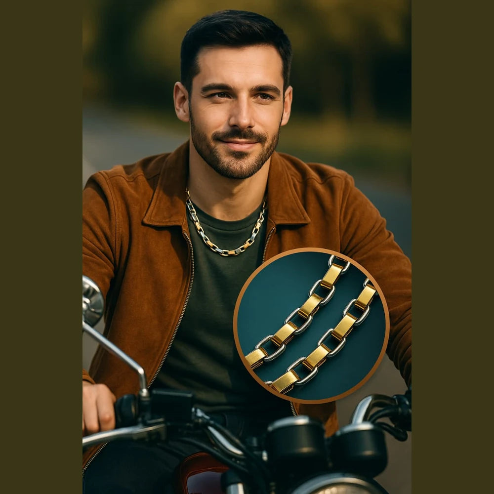 Product image of Mens Exclusive Black Gold Chain 22Inch – image 17