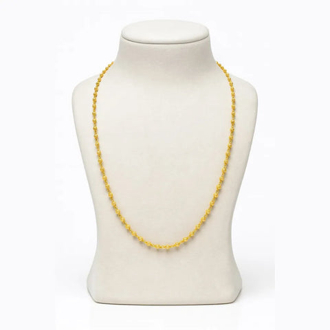 Onegram Gold Plated Matarmala Dana Chain – 22-26" Traditional Real Gold Look