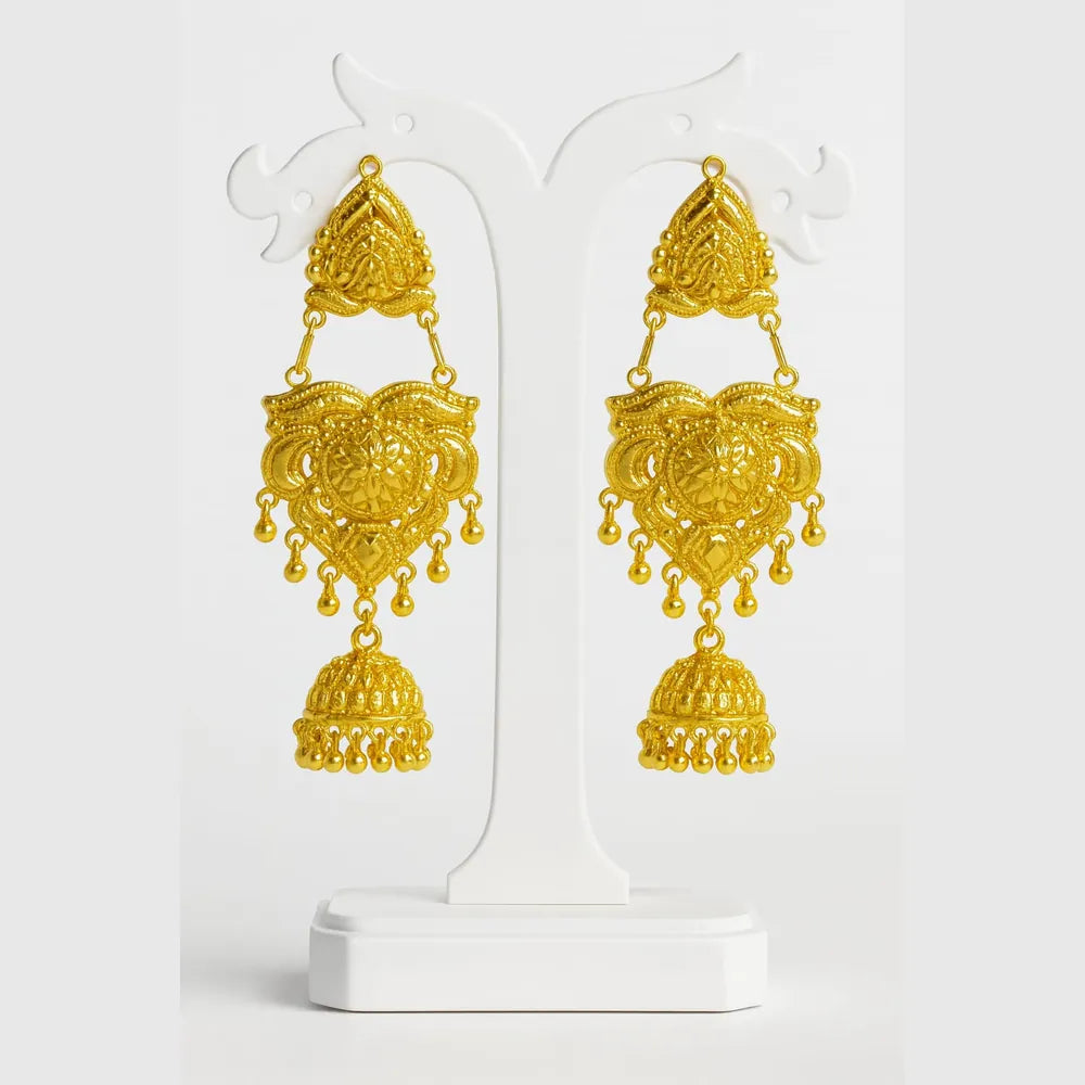 Product image of Gold Plated Handmade Temple Jhumka Earrings – image 5