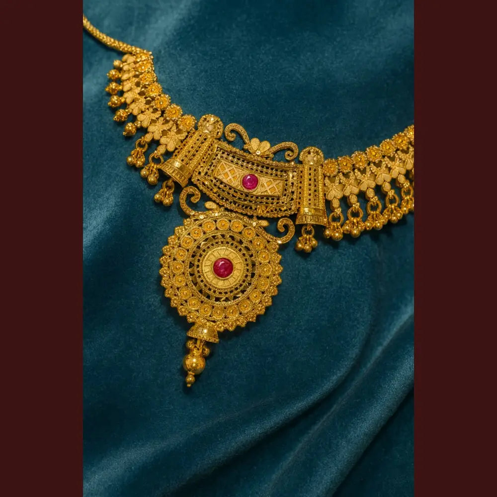 Product image of Long Necklace Jewelry Set Real Gold Look Design For Weddings Special Occasions Copy – image 3