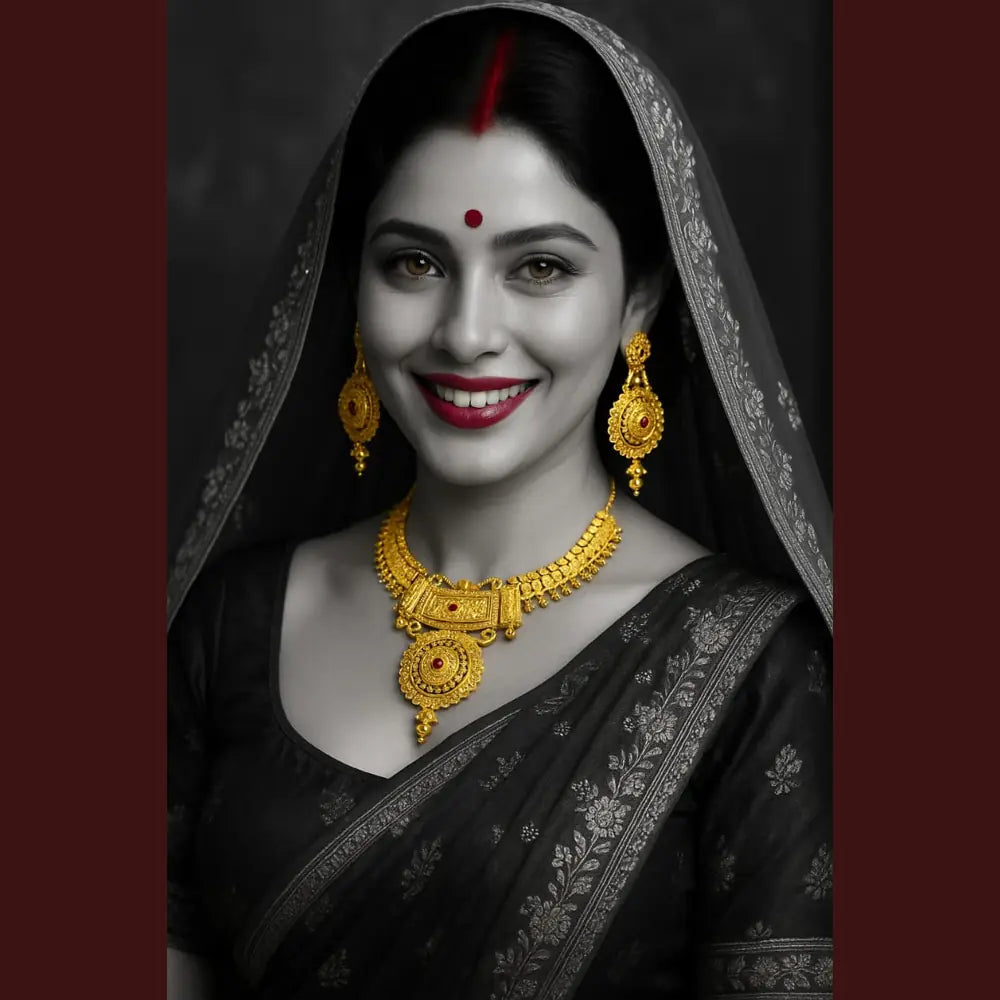 Product image of Long Necklace Jewelry Set Real Gold Look Design For Weddings Special Occasions Copy – image 8