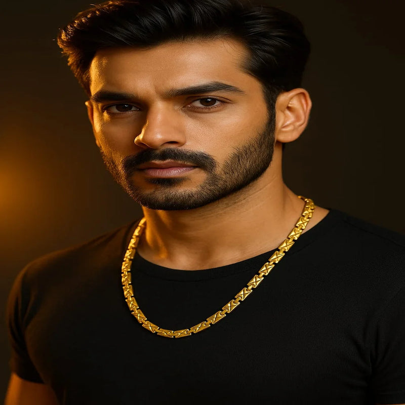 ZHome Exclusive Designer Men’s Gold-Finish Chain