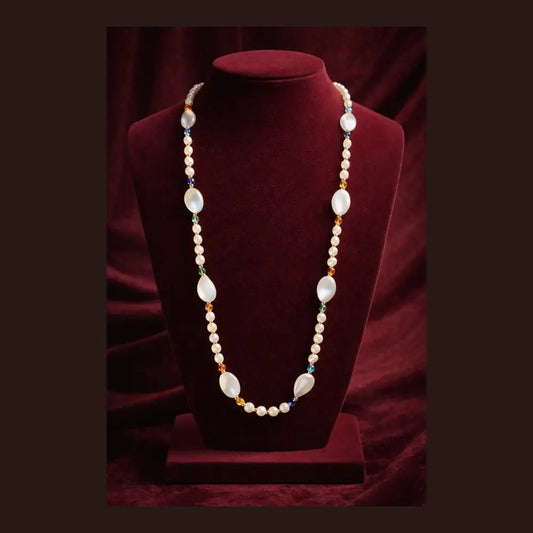 Elegant Multi-Color Plastic Pearl Long Chain – 36" Screw Lock