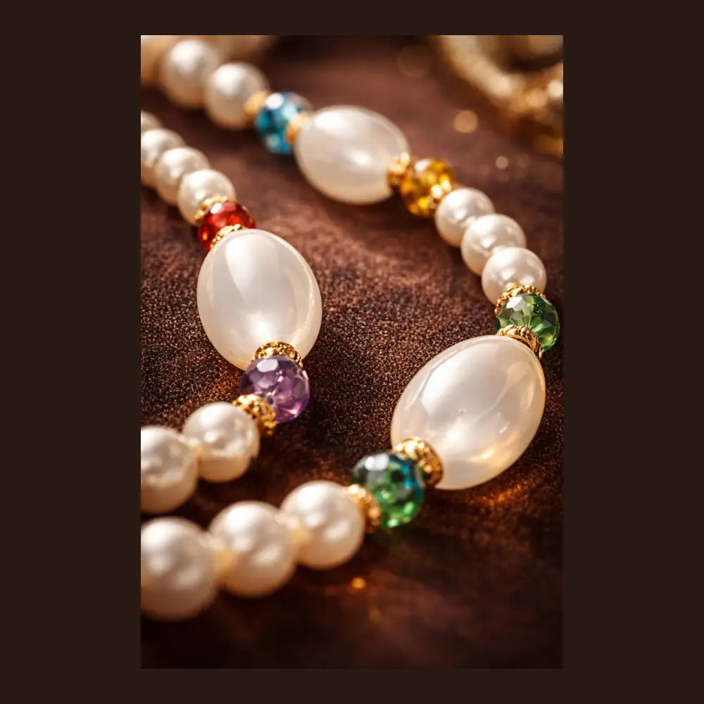 Elegant Multi-Color Plastic Pearl Long Chain – 36" Screw Lock