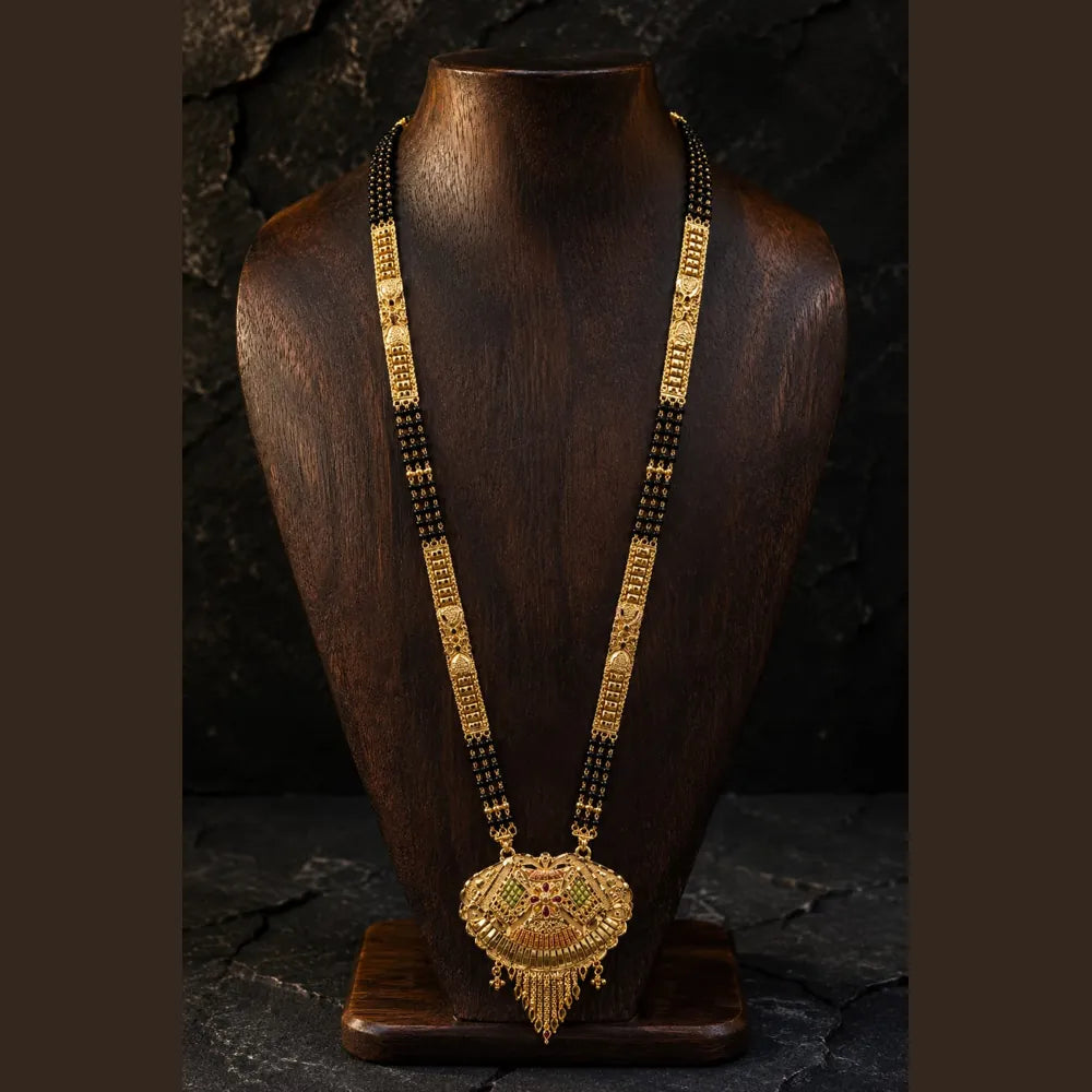 ZHome Royal Gram Gold Mangalsutra | Traditional Gold Plated Designer Mangalsutra for Women