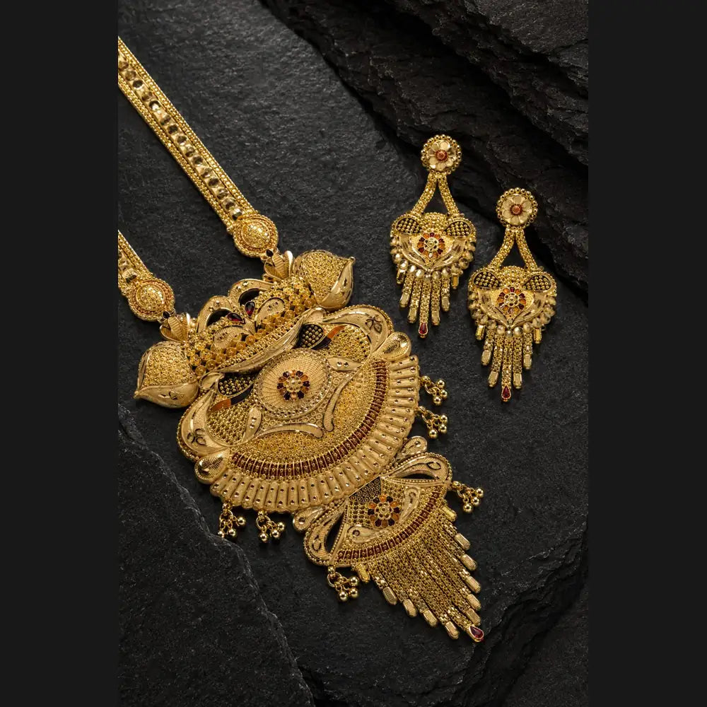 ZHome Royal Gram Gold Dulhan Jewellery Set | Full Bridal Combo Set for Women