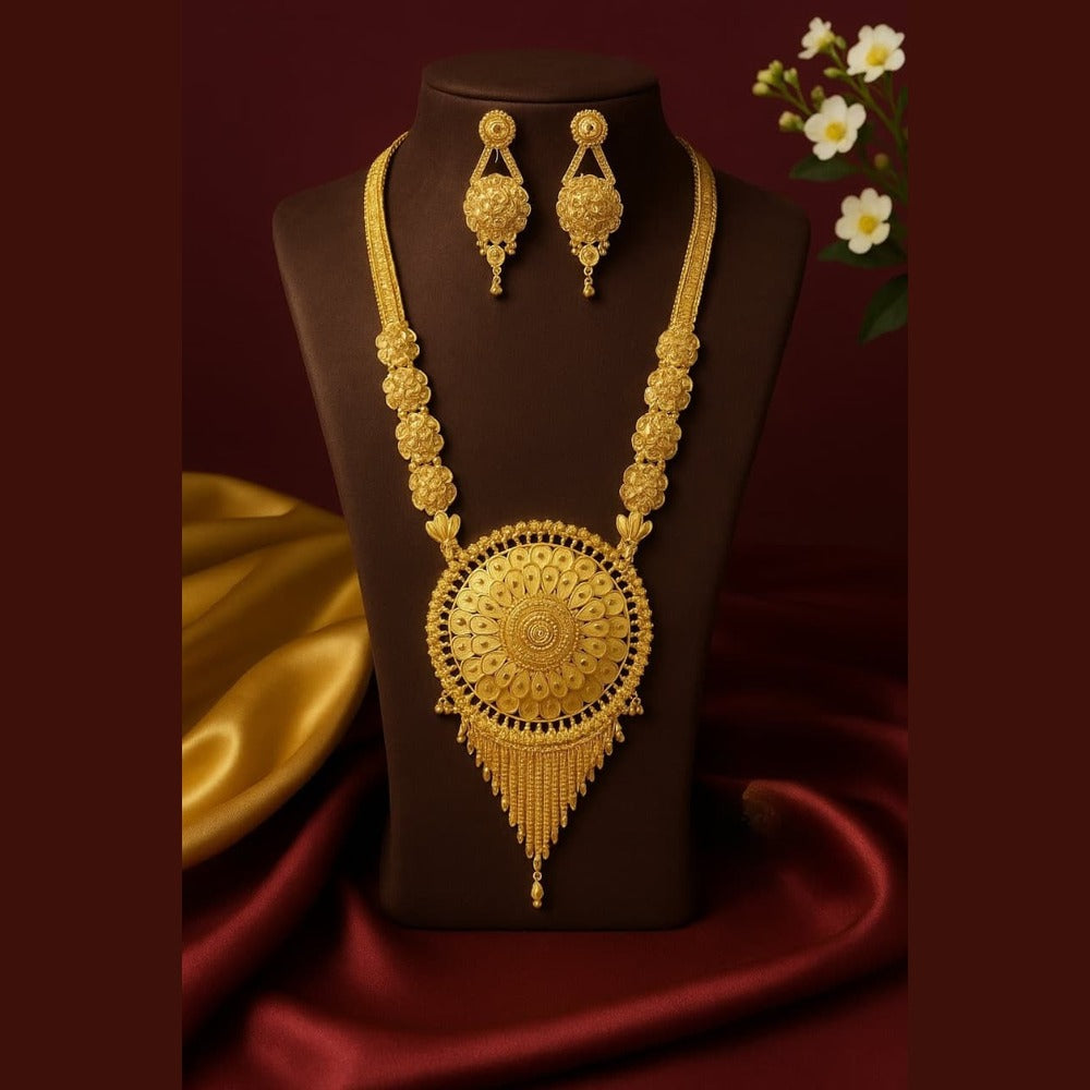 Exclusive Onegram Gold Ranihaar Necklace Set