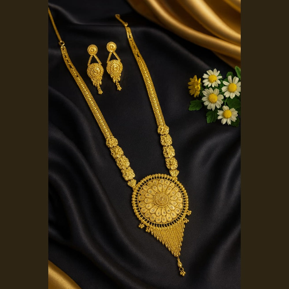 Exclusive Onegram Gold Ranihaar Necklace Set
