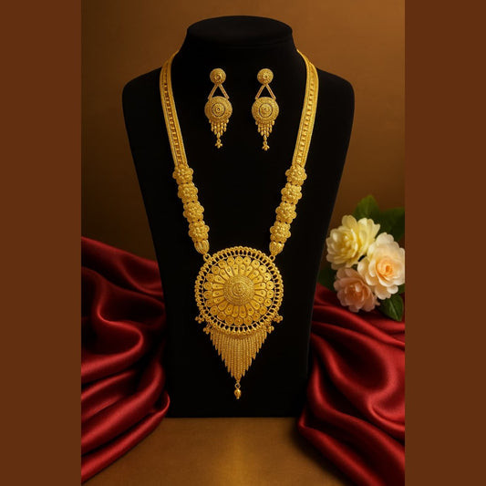 Exclusive Onegram Gold Ranihaar Necklace Set