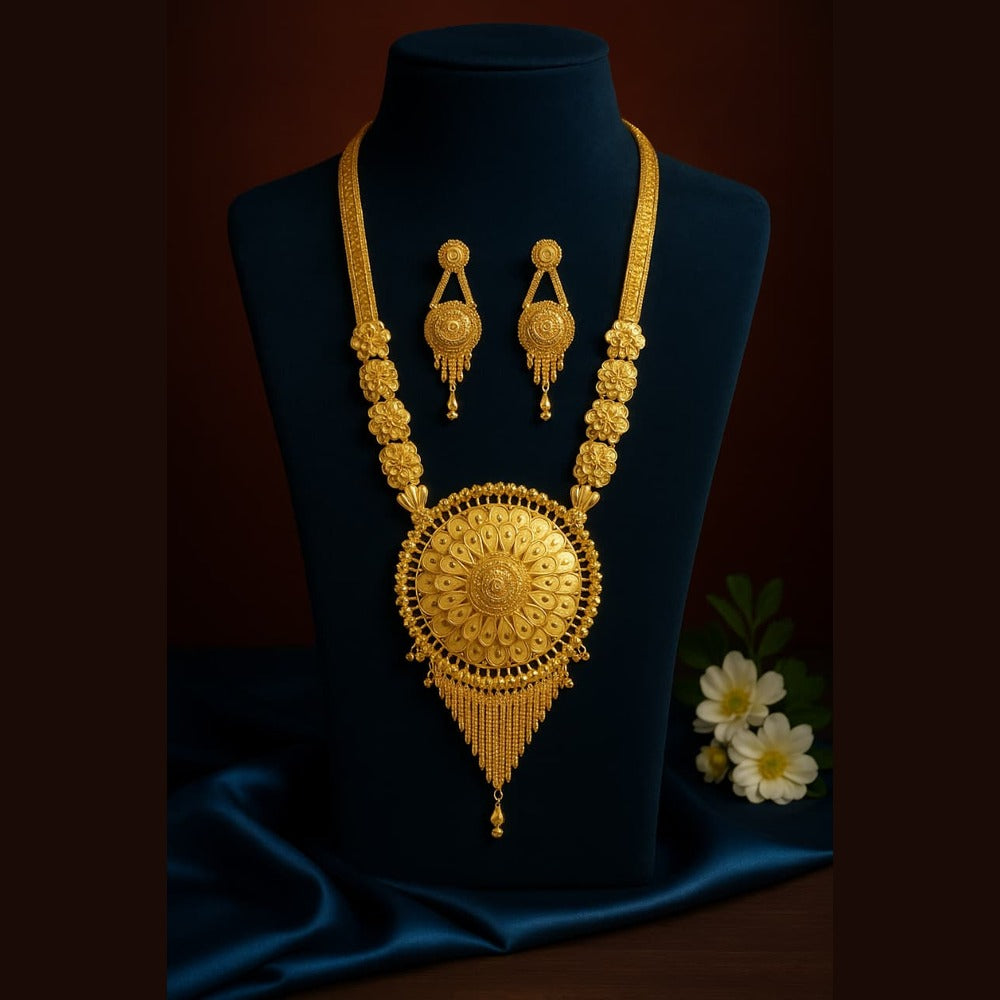 Exclusive Onegram Gold Ranihaar Necklace Set