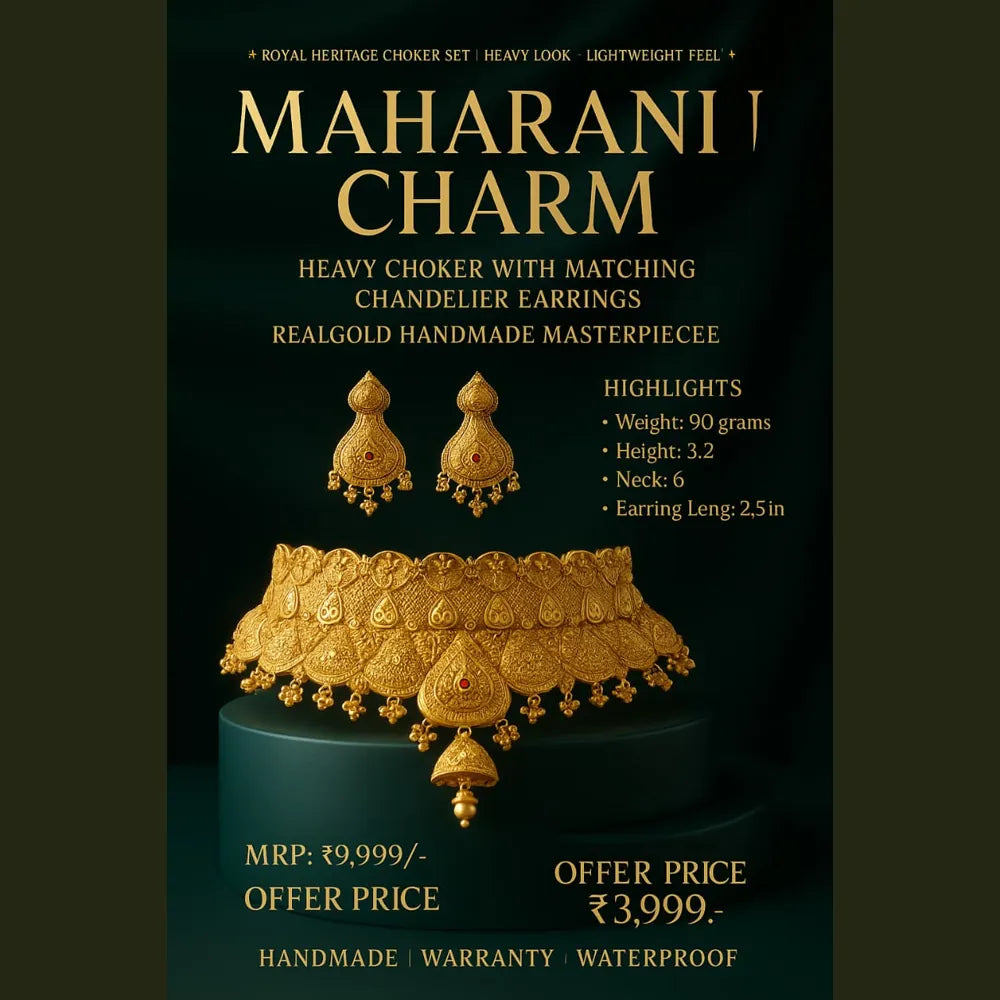 Product image of Bridal Gold Choker Necklace Traditional Temple Jewelry Design 2025 – image 6