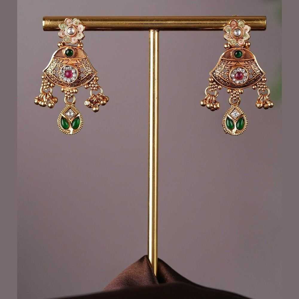 Antique Gold Looking Necklace Set | Bridal Jewellery