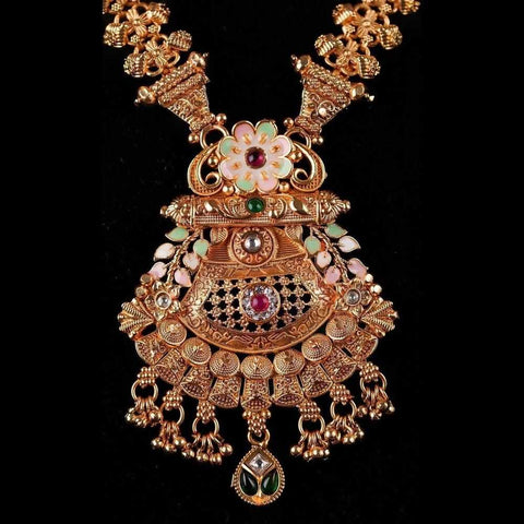 Antique Gold Looking Necklace Set | Bridal Jewellery