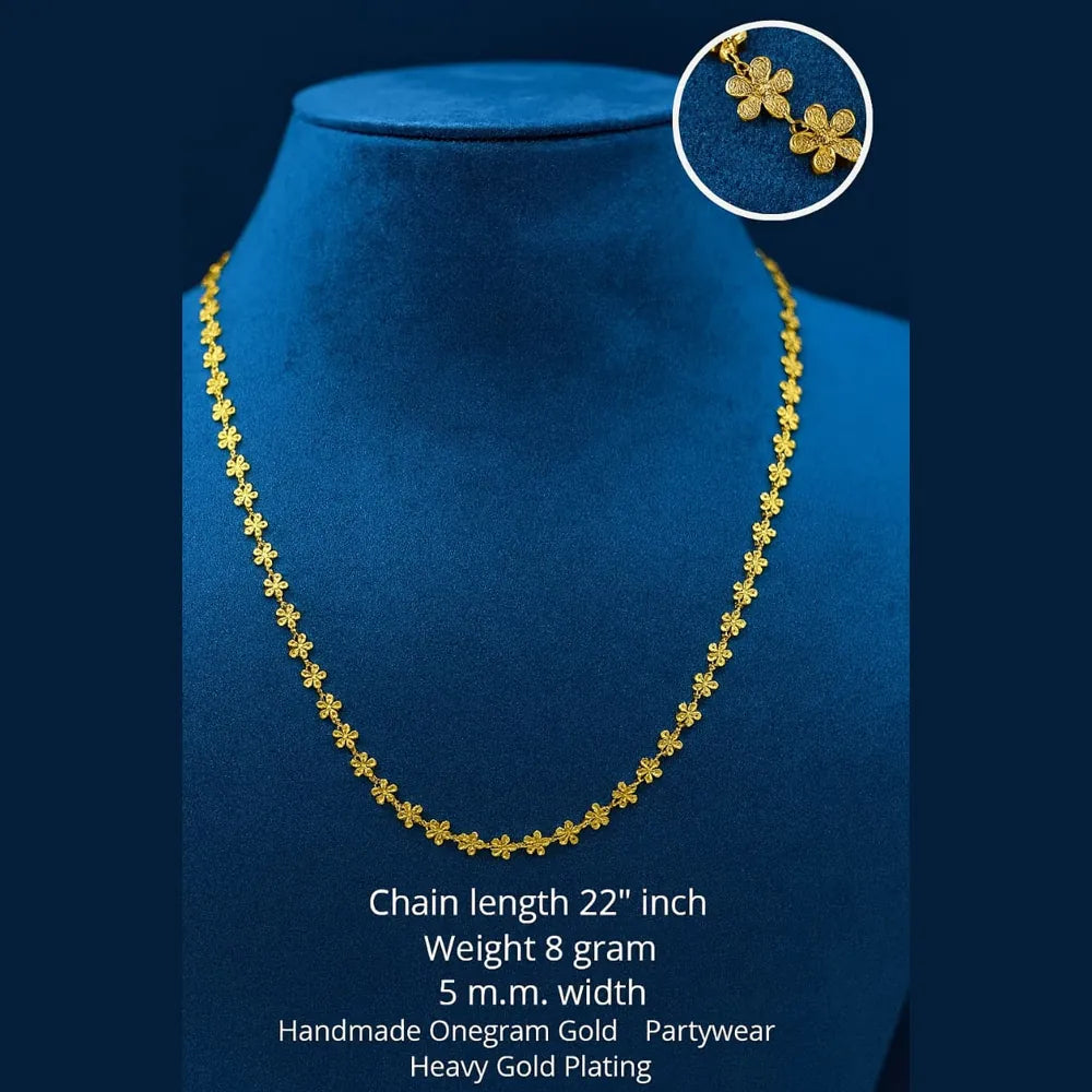 Product image of 22 Inch Gold Plated Floral Chain 8G – image 7