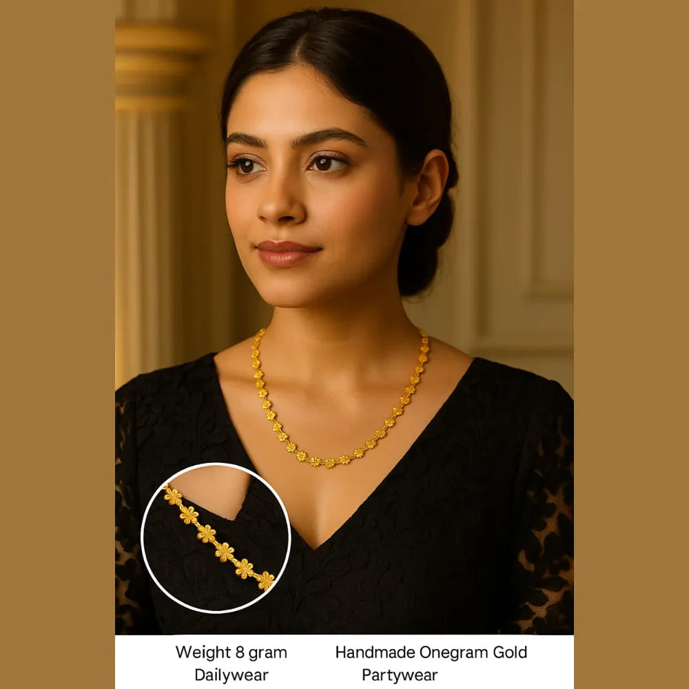 Product image of 22 Inch Gold Plated Floral Chain 8G – image 6