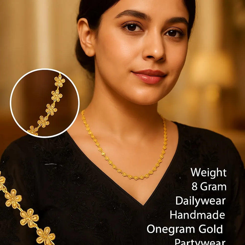 Product image of 22 Inch Gold Plated Floral Chain 8G – image 5