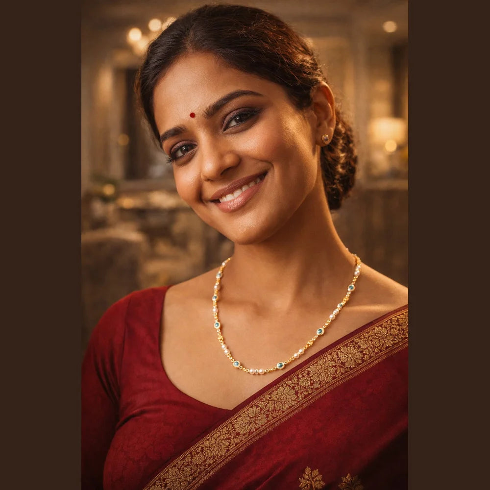 zhome-meenakari-pearl-chain-necklace-20-inch