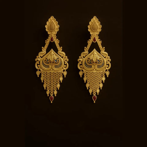 One Gram Gold Plated Crystal Chandelier Earrings – Party & Festive Wear