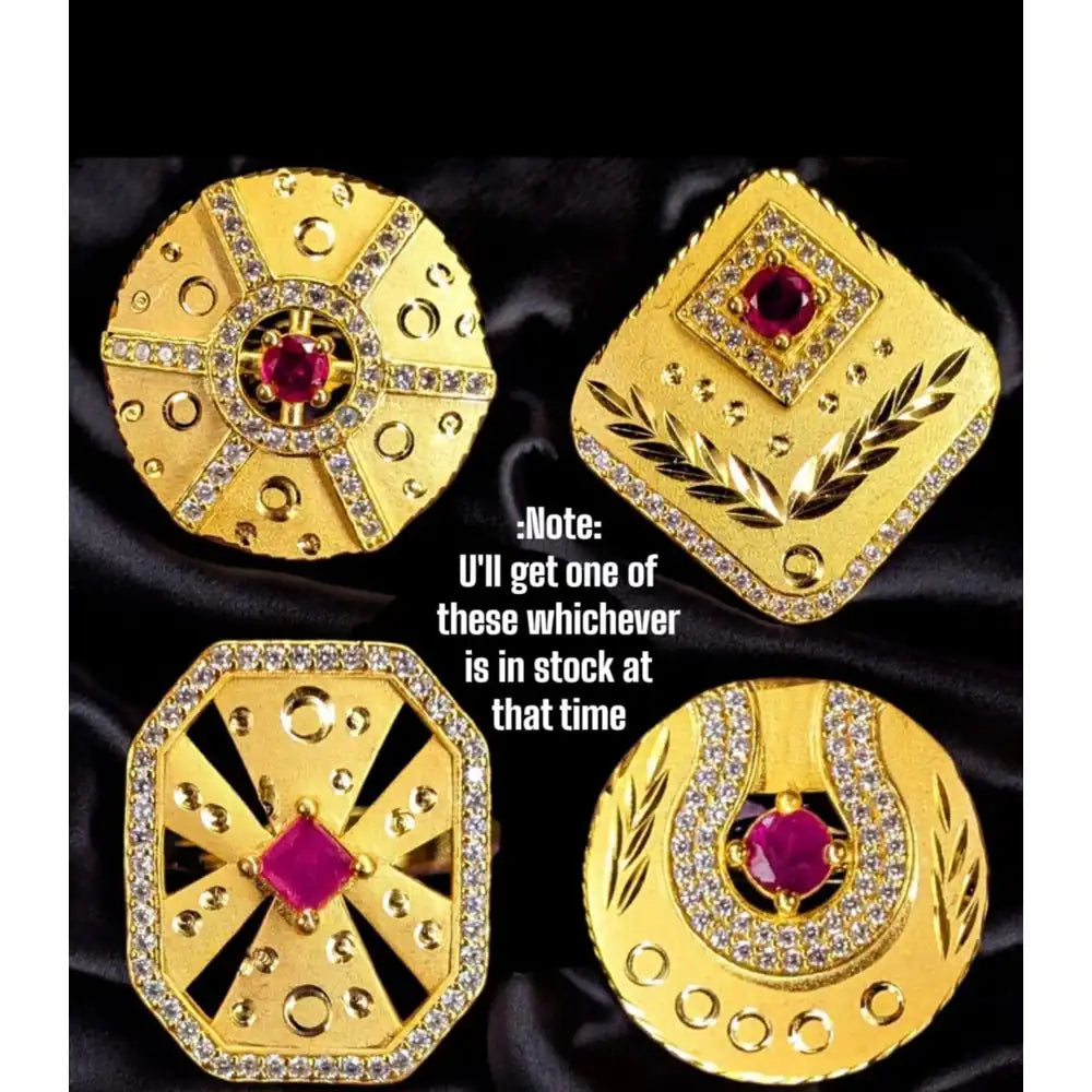 Product image of 1 Gram Gold Plated Round Ring Real Gold Look – image 3