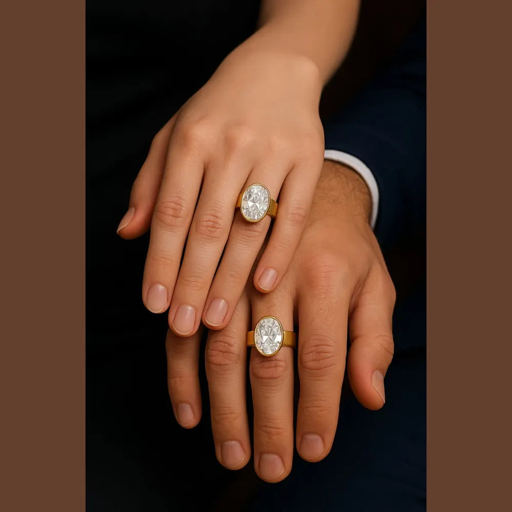 Product image of Diamond Oval Anti Tarnish Ring – image 5