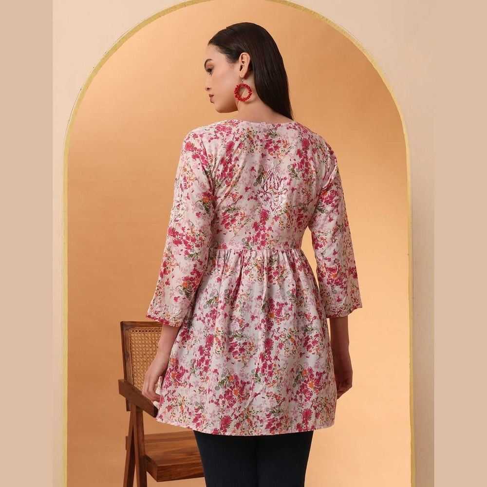 Elegant Chikan Frock Kurti