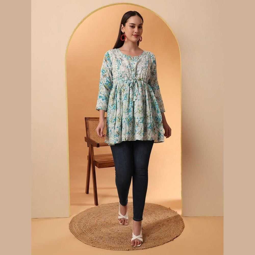 Elegant Chikan Frock Kurti