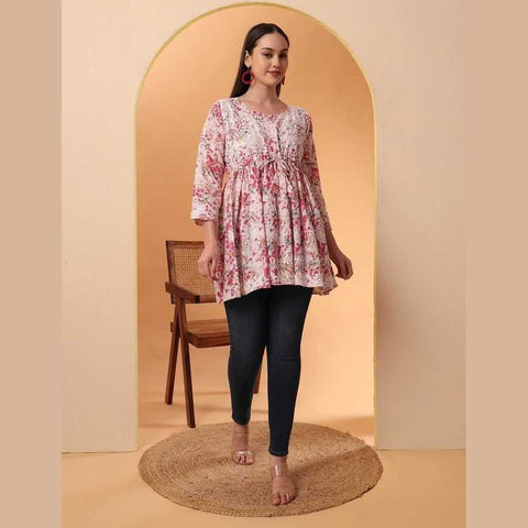 Elegant Chikan Frock Kurti