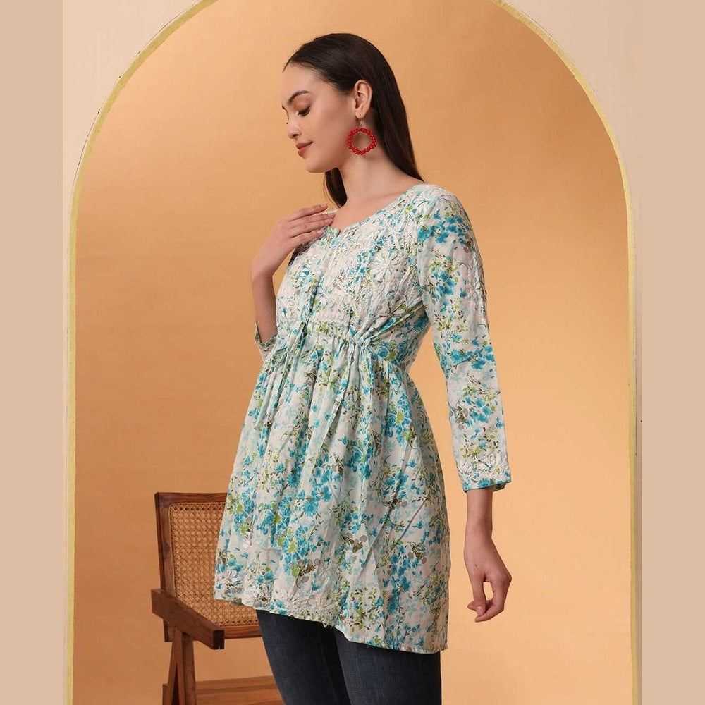 Elegant Chikan Frock Kurti
