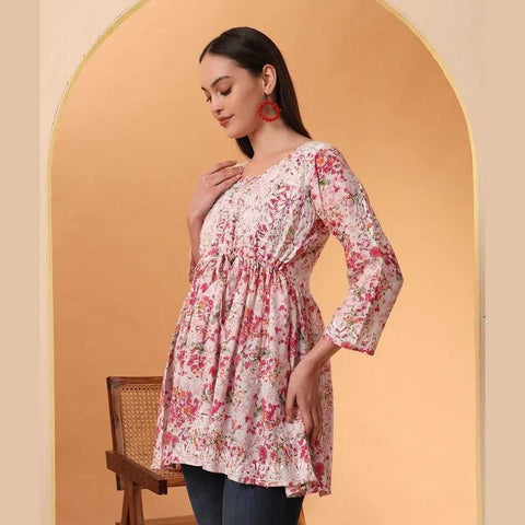 Elegant Chikan Frock Kurti