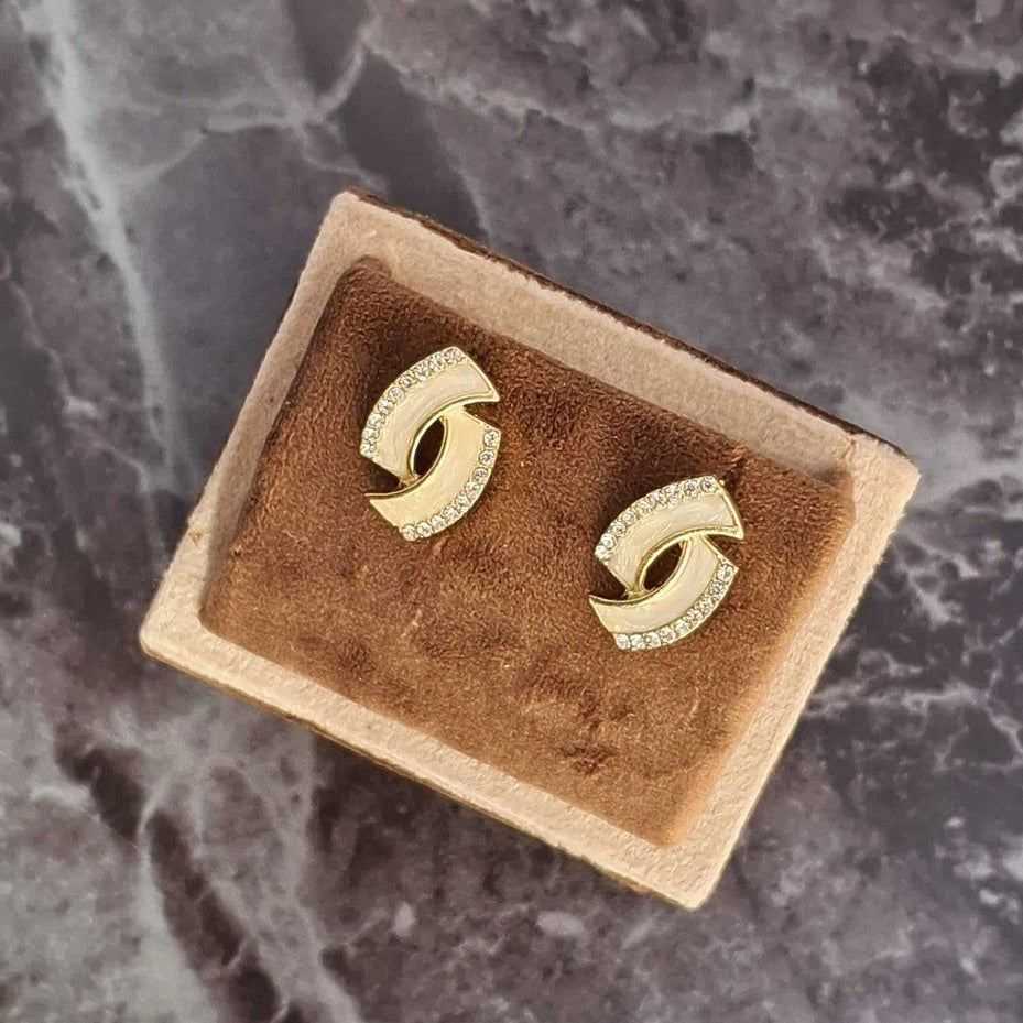 Elegant White Blossom Earrings