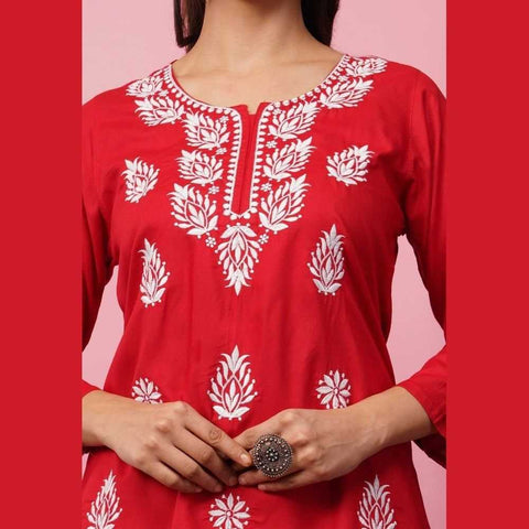 💚 Enchanting Chikan Short Kurti