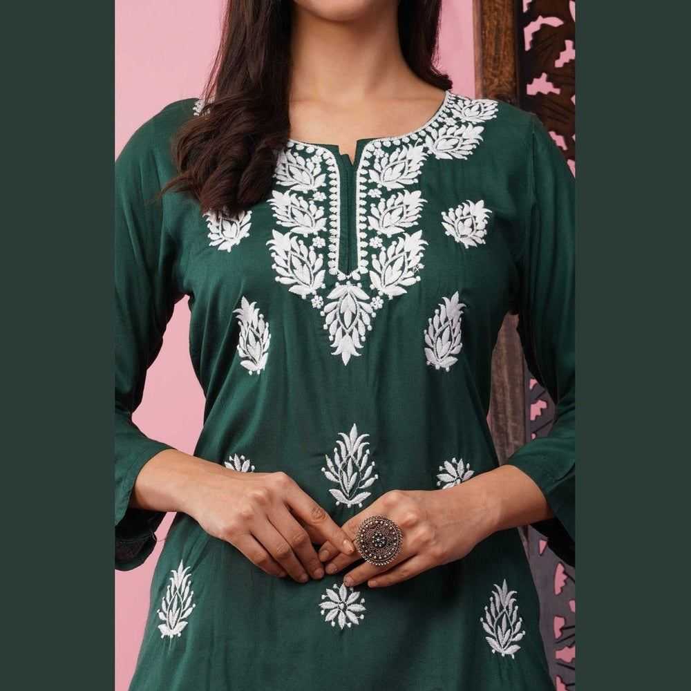 💚 Enchanting Chikan Short Kurti