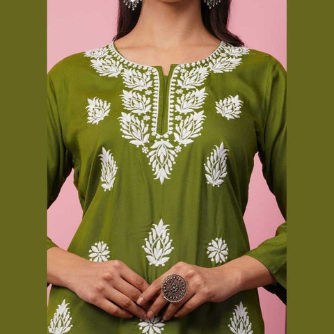 💚 Enchanting Chikan Short Kurti