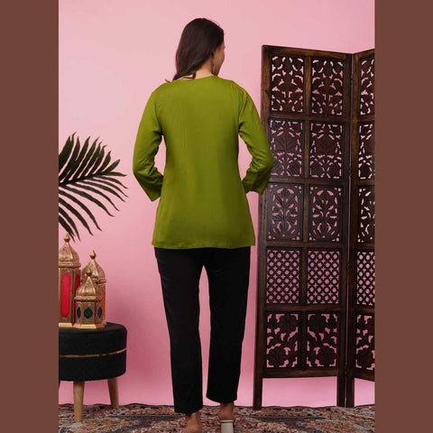 💚 Enchanting Chikan Short Kurti