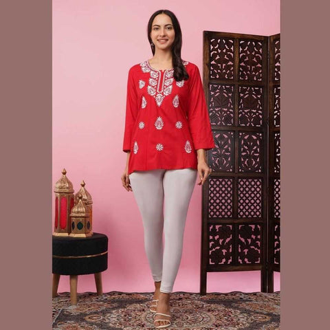 💚 Enchanting Chikan Short Kurti