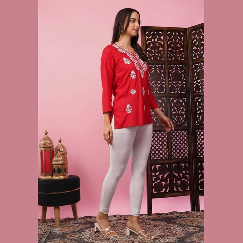 💚 Enchanting Chikan Short Kurti