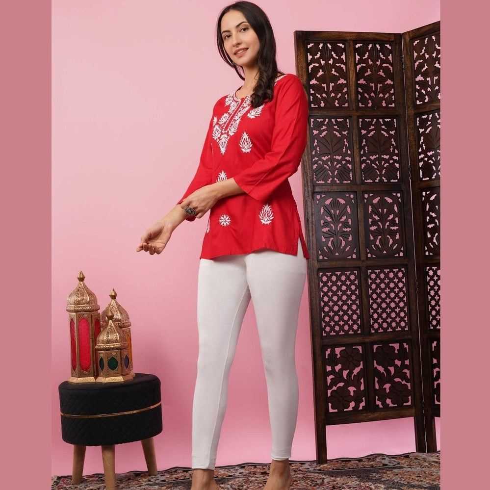 💚 Enchanting Chikan Short Kurti